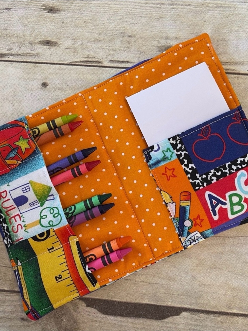 Coloring Case W/ Crayons - Kids Crayon Travel Holder - Mini Crayon Wallet